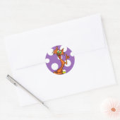 Thumbs Up Cartoon Cat Ronde Sticker (Envelop)