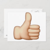 Thumbs Up - Emoji Briefkaart (Voorkant / Achterkant)