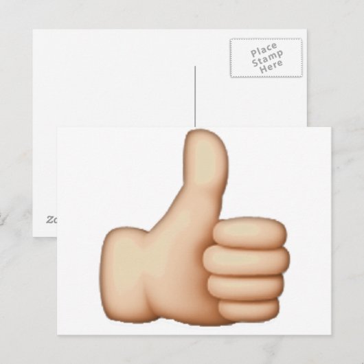 Thumbs Up - Emoji Briefkaart (Voorkant / Achterkant)