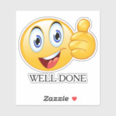 Thumbs Up Emoji Goed gedaan Glimlachend Gezicht Ge Sticker (Vel)