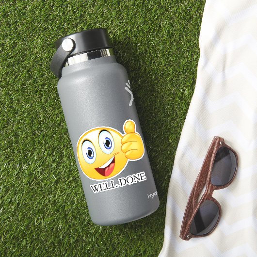Thumbs Up Emoji Goed gedaan Glimlachend Gezicht Ge Sticker (HydroFlask Insitu)