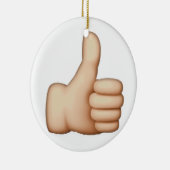 Thumbs Up - Emoji Keramisch Ornament (Rechts)
