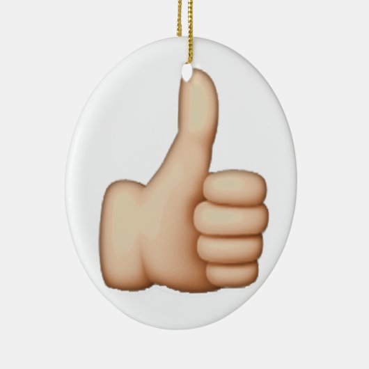Thumbs Up - Emoji Keramisch Ornament (Rechts)