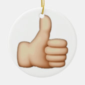 Thumbs Up - Emoji Keramisch Ornament (Voorkant)
