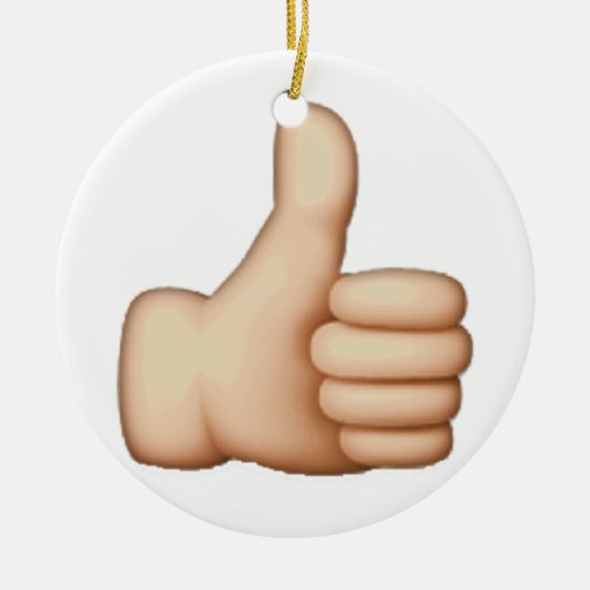 Thumbs Up - Emoji Keramisch Ornament (Voorkant)