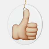 Thumbs Up - Emoji Keramisch Ornament (Links)