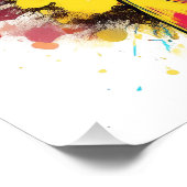 Thumbs Up Explosion - Vetgedrukte en speelse Pop A Perfect Poster (Hoek)