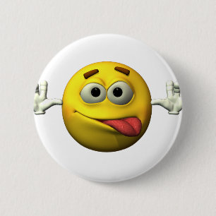 Thumbs Up Face-teken Ronde Button 5,7 Cm