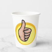 Thumbs Up Gesture Papieren Bekers (Voorkant)
