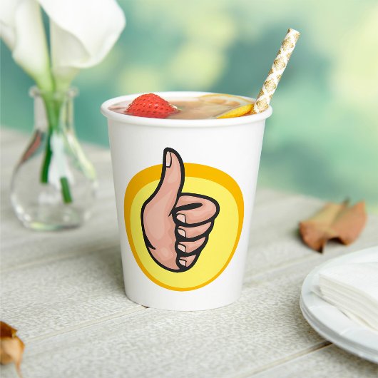 Thumbs Up Gesture Papieren Bekers
