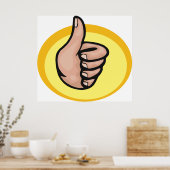 Thumbs Up Gesture Poster (Keuken)