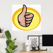 Thumbs Up Gesture Poster (Thuiskantoor)