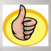 Thumbs Up Gesture Poster (Voorkant)