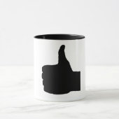 Thumbs Up Gesture, White Back Mok (Midden)