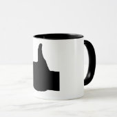 Thumbs Up Gesture, White Back Mok (Voorkant rechts)