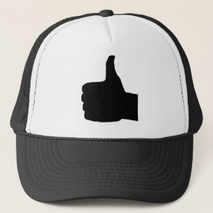Thumbs Up Gesture, White Back Trucker Pet
