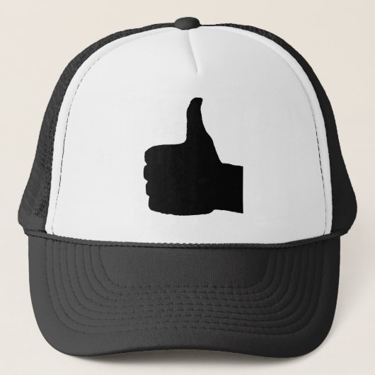 Thumbs Up Gesture, White Back Trucker Pet (Voorkant)