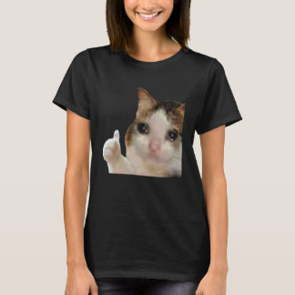 Thumbs Up Huilende Kat Thumbs Up Huilende Kat T-shirt