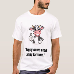 Thumbs Up Koe – Grappige Cartoon T-shirt