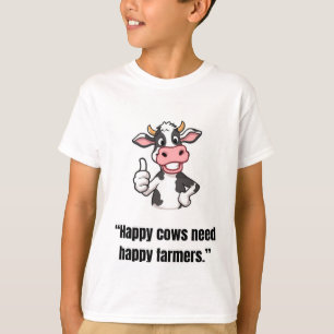 Thumbs Up Koe – Grappige Cartoon T-shirt