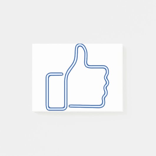 Thumbs Up - Neon - Blue Post-it® Notes (Voorkant)