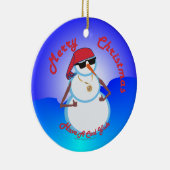 Thumbs Up Snowman Keramisch Ornament (Rechts)