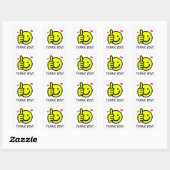 Thumbs Up Yellow Happy Smile Face Bedankt Vierkante Sticker (Vel)