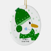 Thumpity Thump Thump - Sneeuwman Keramisch Ornament (Rechts)