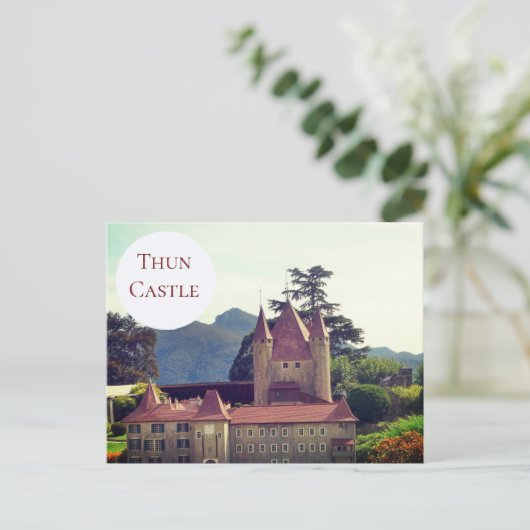 Thun castle — Zwitserland Briefkaart (Staand voorkant)