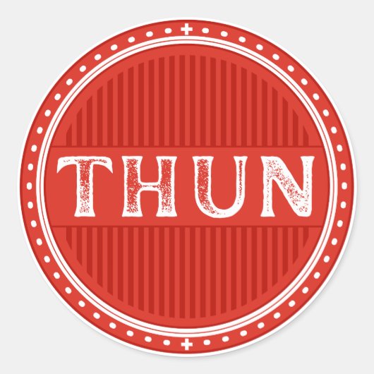 Thun City Pride Emblem – Swiss Identity Ronde Sticker (Voorkant)