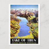 Thun-meer, Bernese Oberland, Zwitserland Briefkaart (Voorkant)
