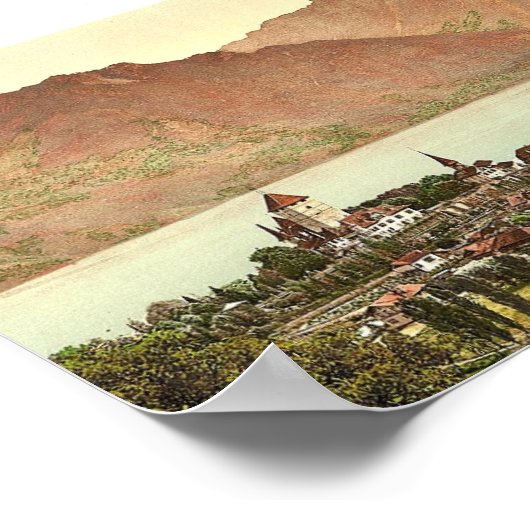 Thun, meer van, Spiez, Bernese Oberland, Zwitserla Poster (Hoek)