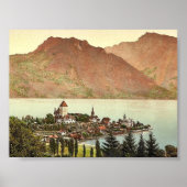 Thun, meer van, Spiez, Bernese Oberland, Zwitserla Poster (Voorkant)