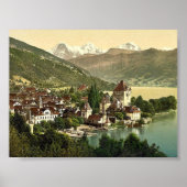 Thun, Oberhofen, Bernese Oberland, Zwitserse cla Poster (Voorkant)