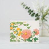 Thunbergia, China Pasen van Tanigami Konan Briefkaart (Staand voorkant)