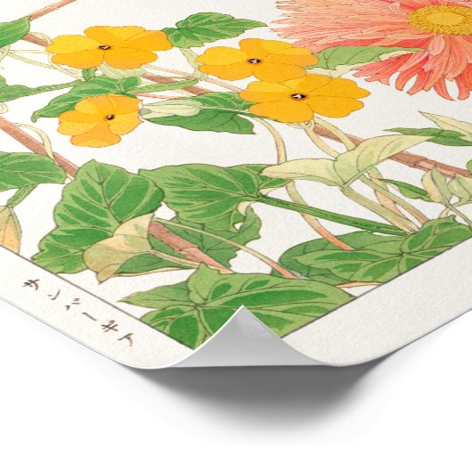 Thunbergia, China Pasen van Tanigami Konan Poster (Hoek)