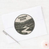 Thunder Basin National Grassland Wyoming Stream Ronde Sticker (Envelop)