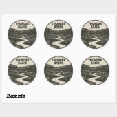 Thunder Basin National Grassland Wyoming Stream Ronde Sticker (Vel)