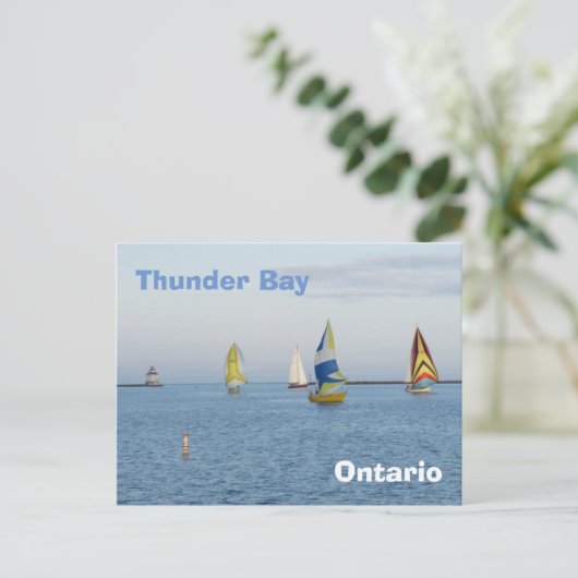 Thunder Bay - boten Briefkaart (Staand voorkant)