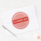 Thunder Bay City Pride Emblem – Canadian Identity Ronde Sticker (Envelop)
