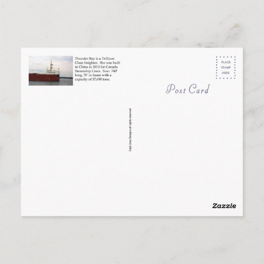 Thunder Bay-postkaart Briefkaart (Achterkant)