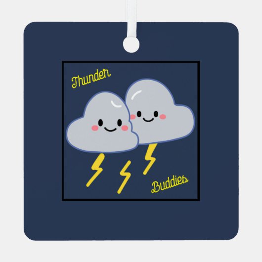Thunder Buddies Metalen Ornament (Achterkant)