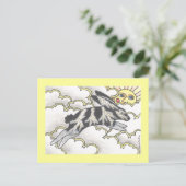 Thunder Bunny Briefkaart (Staand voorkant)