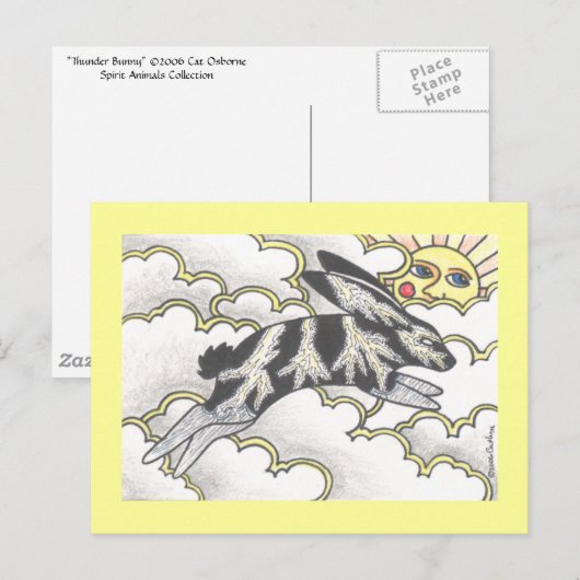 Thunder Bunny Briefkaart (Voorkant / Achterkant)