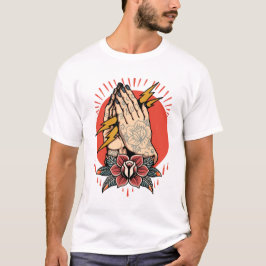 Thunder catcher oude stijl tattoo ontwerp t-shirt