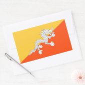 Thunder Dragon National Flag of Bhutan Rechthoekige Sticker (Envelop)