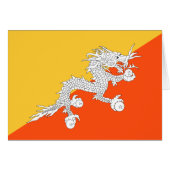 Thunder Dragon Vlag van Bhutan (Voorkant Horizontaal)