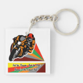 Thunder & Dust: Retro Race-sfeer Sleutelhanger (Achterkant)