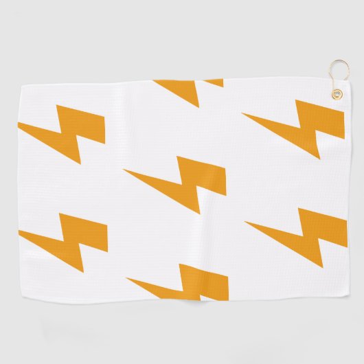 Thunder Energy Power Sign Yellow White Golfhanddoek (Horizontaal)