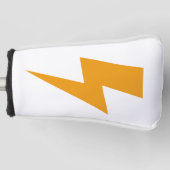 Thunder Energy Power Sign Yellow White Golfheadcover (Voorkant)
